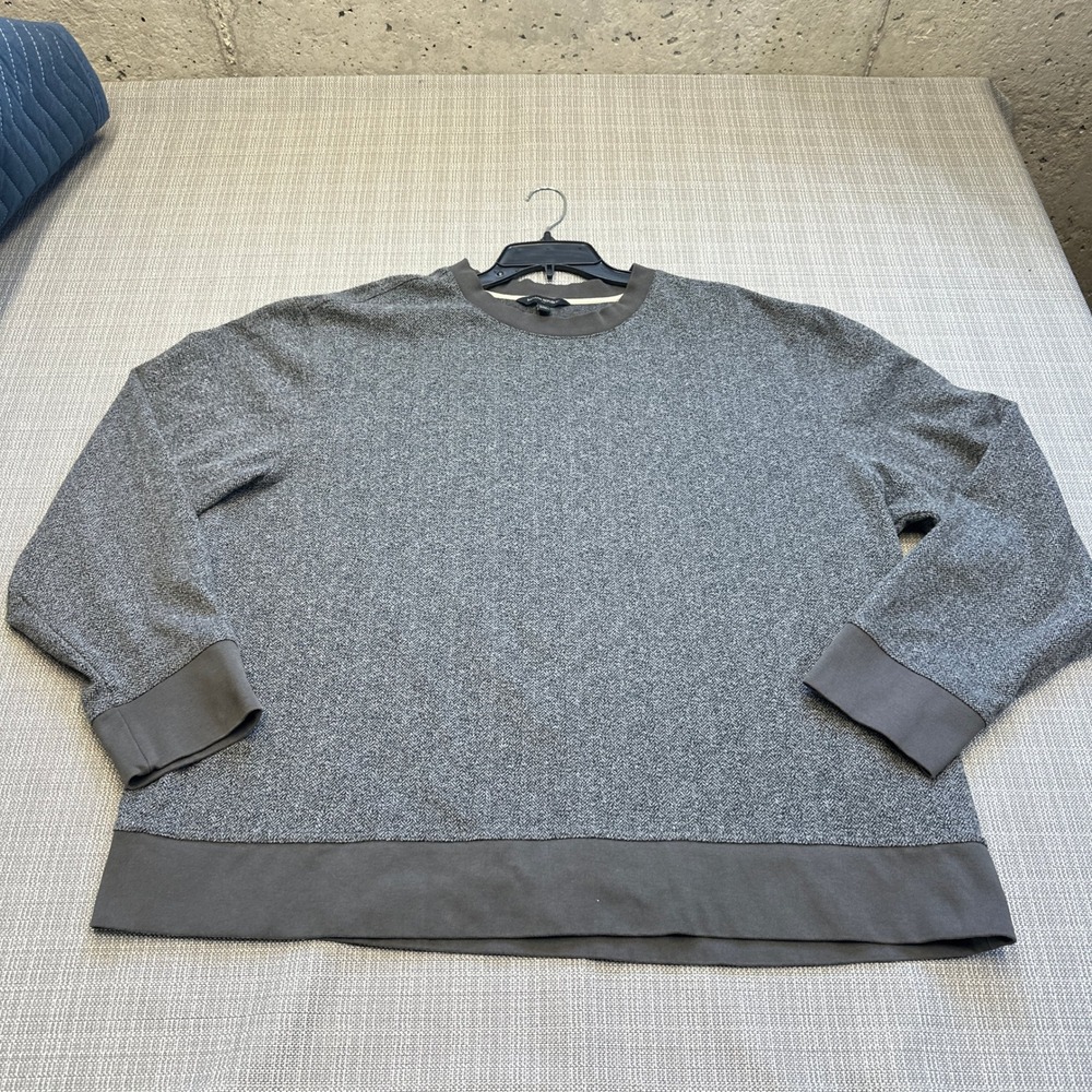 Banana Republic Herringbone‎ Knit Crewneck Sweatshirt Mens XXL Blue Pullover